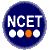 NCET logo - a dark blue disc on which the letters NCET and 4 smaller discs are superimposed